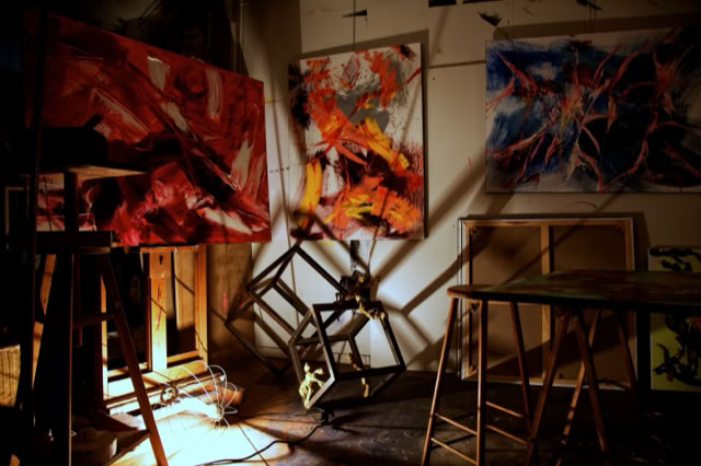 L'atelier de l'artiste Christophe julien dit DEC