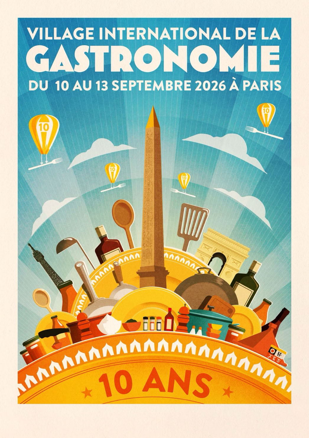 Présentée au Village International de la Gastronomie, cette fresque vibrante incarne les  valeurs de partage, de rencontre et de fraternité, rappelant que l’art, comme la cuisine, relie  les cultures et rapproche les cœurs.